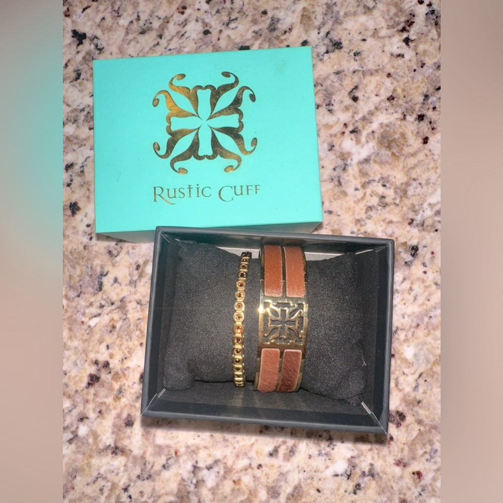 Rustic cuff bracelet stack
